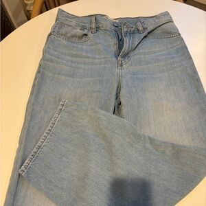 Madewell perfect vintage wide leg crop. Very light wash. NO ELASTIN.